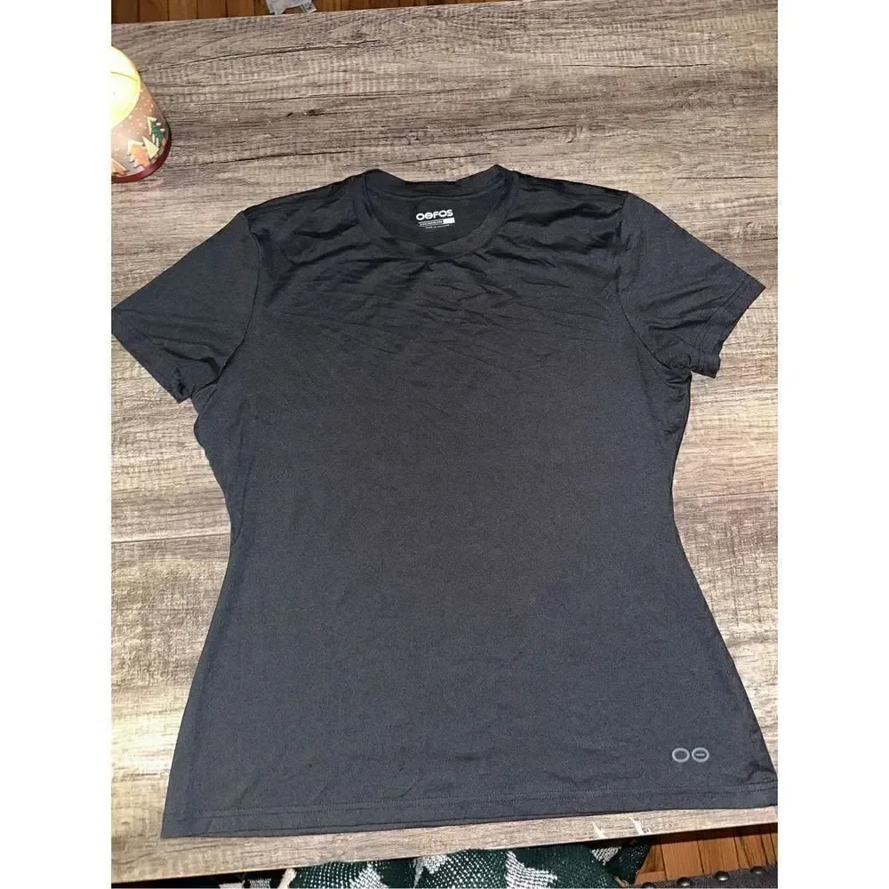Women’s Black Oofos Activewear Tshirt XL